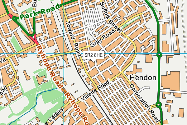 SR2 8HE map - OS VectorMap District (Ordnance Survey) SR2 8HE map - OS VectorMap District (Ordnance Survey)