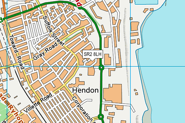 SR2 8LH map - OS VectorMap District (Ordnance Survey) SR2 8LH map - OS VectorMap District (Ordnance Survey)