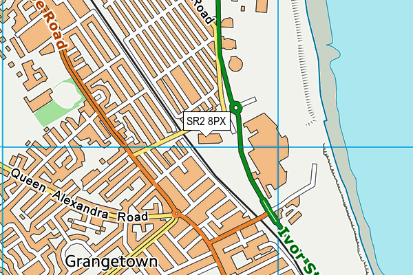 SR2 8PX map - OS VectorMap District (Ordnance Survey) SR2 8PX map - OS VectorMap District (Ordnance Survey)