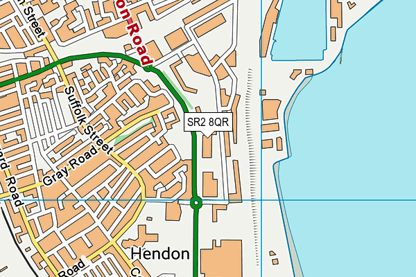 SR2 8QR map - OS VectorMap District (Ordnance Survey) SR2 8QR map - OS VectorMap District (Ordnance Survey)
