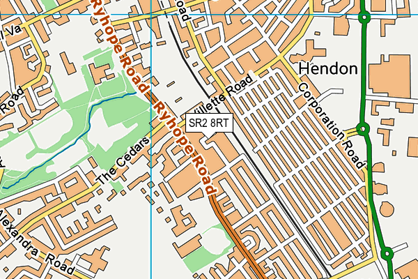 SR2 8RT map - OS VectorMap District (Ordnance Survey) SR2 8RT map - OS VectorMap District (Ordnance Survey)