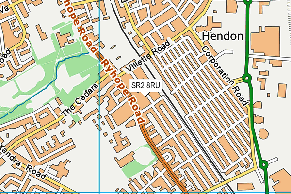 SR2 8RU map - OS VectorMap District (Ordnance Survey) SR2 8RU map - OS VectorMap District (Ordnance Survey)