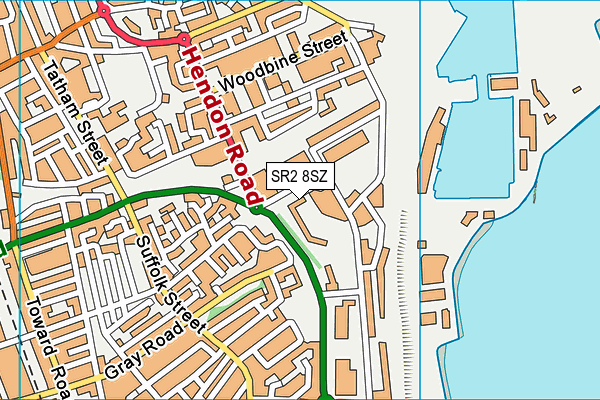 SR2 8SZ map - OS VectorMap District (Ordnance Survey) SR2 8SZ map - OS VectorMap District (Ordnance Survey)