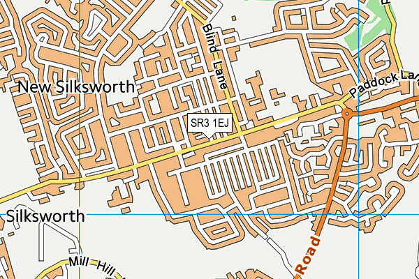 SR3 1EJ map - OS VectorMap District (Ordnance Survey) SR3 1EJ map - OS VectorMap District (Ordnance Survey)