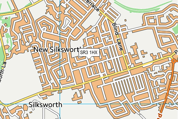 SR3 1HX map - OS VectorMap District (Ordnance Survey) SR3 1HX map - OS VectorMap District (Ordnance Survey)