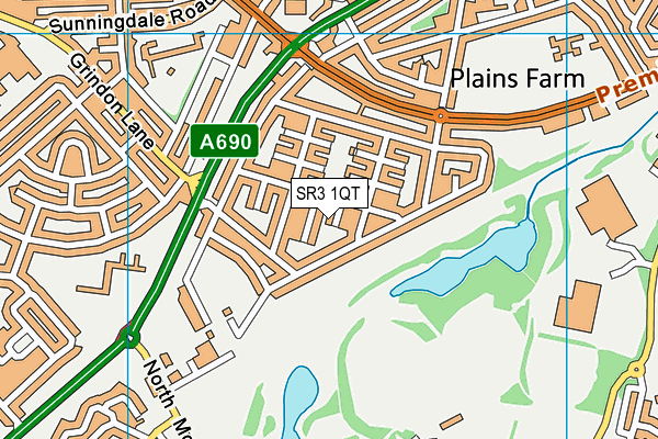 SR3 1QT map - OS VectorMap District (Ordnance Survey) SR3 1QT map - OS VectorMap District (Ordnance Survey)
