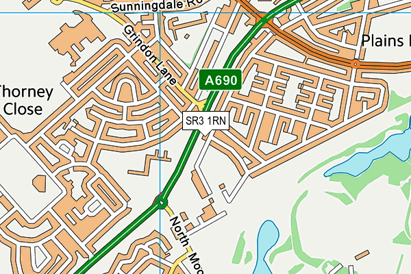 SR3 1RN map - OS VectorMap District (Ordnance Survey) SR3 1RN map - OS VectorMap District (Ordnance Survey)