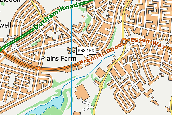 SR3 1SX map - OS VectorMap District (Ordnance Survey)