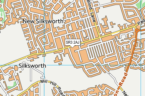 SR3 2AJ map - OS VectorMap District (Ordnance Survey) SR3 2AJ map - OS VectorMap District (Ordnance Survey)