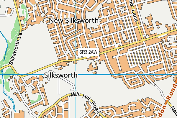 SR3 2AW map - OS VectorMap District (Ordnance Survey) SR3 2AW map - OS VectorMap District (Ordnance Survey)