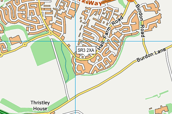 SR3 2XA map - OS VectorMap District (Ordnance Survey) SR3 2XA map - OS VectorMap District (Ordnance Survey)