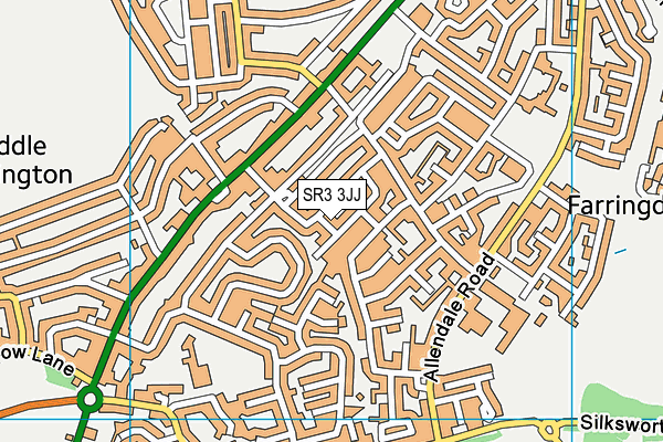 SR3 3JJ map - OS VectorMap District (Ordnance Survey) SR3 3JJ map - OS VectorMap District (Ordnance Survey)
