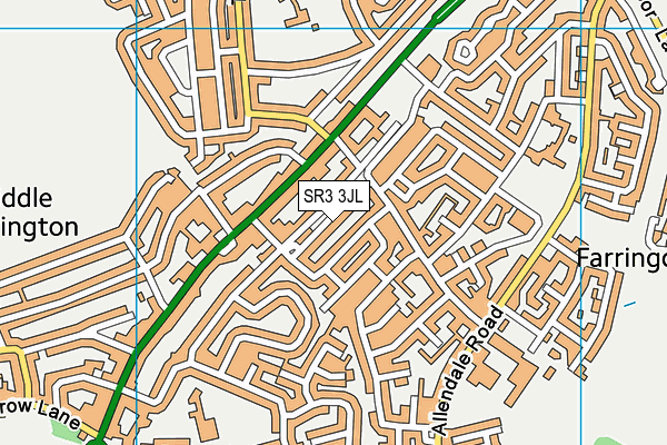 SR3 3JL map - OS VectorMap District (Ordnance Survey) SR3 3JL map - OS VectorMap District (Ordnance Survey)