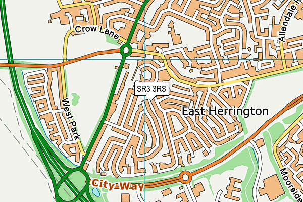 SR3 3RS map - OS VectorMap District (Ordnance Survey) SR3 3RS map - OS VectorMap District (Ordnance Survey)