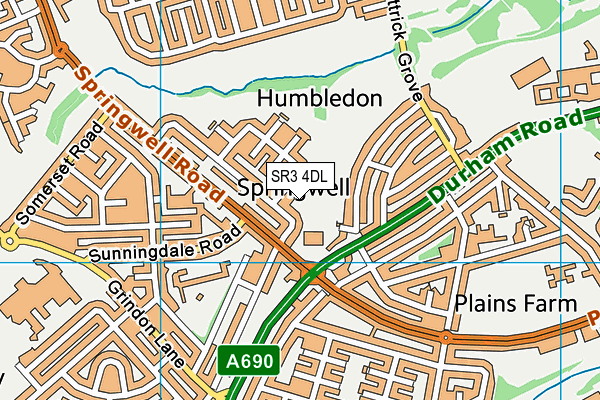 SR3 4DL map - OS VectorMap District (Ordnance Survey) SR3 4DL map - OS VectorMap District (Ordnance Survey)