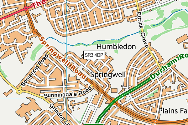SR3 4DP map - OS VectorMap District (Ordnance Survey) SR3 4DP map - OS VectorMap District (Ordnance Survey)