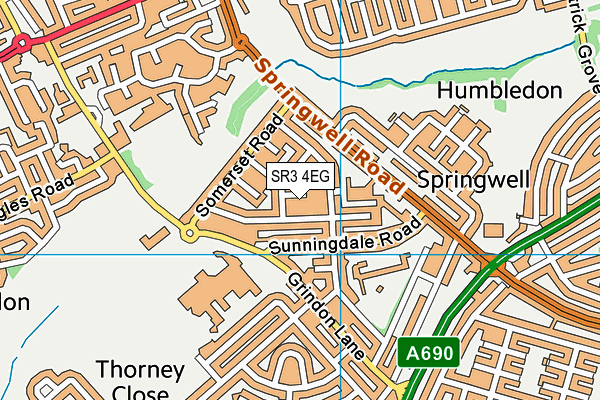 SR3 4EG map - OS VectorMap District (Ordnance Survey) SR3 4EG map - OS VectorMap District (Ordnance Survey)