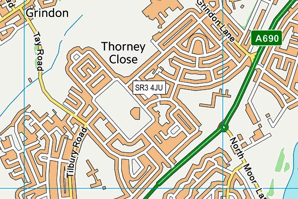 SR3 4JU map - OS VectorMap District (Ordnance Survey) SR3 4JU map - OS VectorMap District (Ordnance Survey)