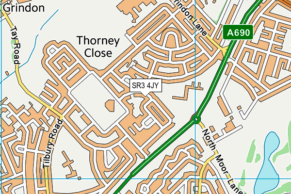 SR3 4JY map - OS VectorMap District (Ordnance Survey) SR3 4JY map - OS VectorMap District (Ordnance Survey)