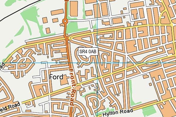 SR4 0AB map - OS VectorMap District (Ordnance Survey)