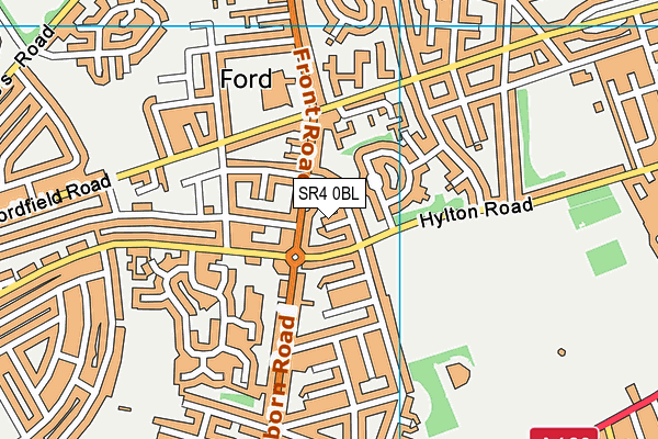 SR4 0BL map - OS VectorMap District (Ordnance Survey)