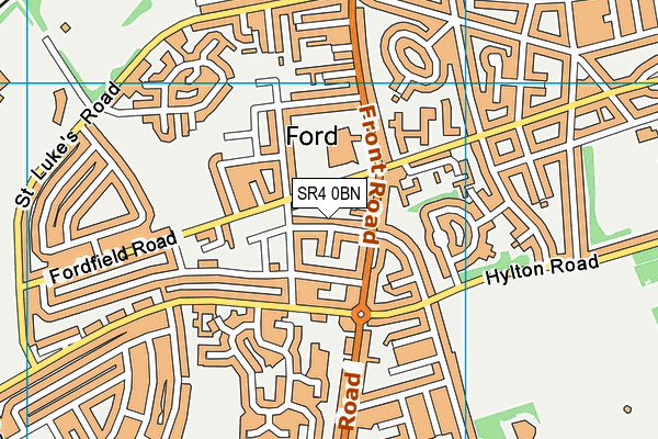 SR4 0BN map - OS VectorMap District (Ordnance Survey)