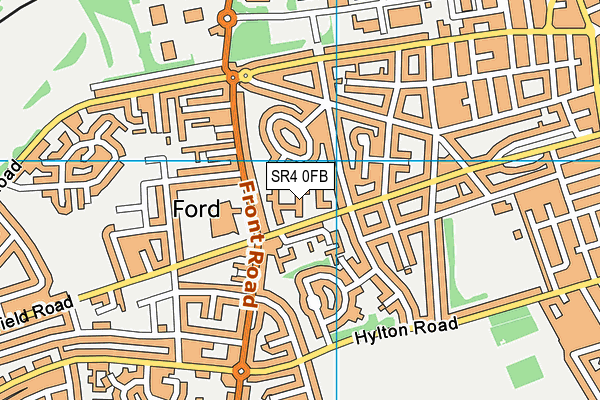 SR4 0FB map - OS VectorMap District (Ordnance Survey)