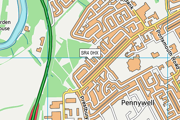 SR4 0HX map - OS VectorMap District (Ordnance Survey) SR4 0HX map - OS VectorMap District (Ordnance Survey)