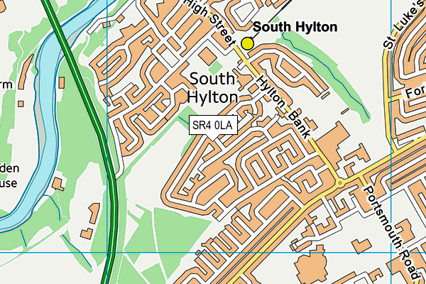 SR4 0LA map - OS VectorMap District (Ordnance Survey)