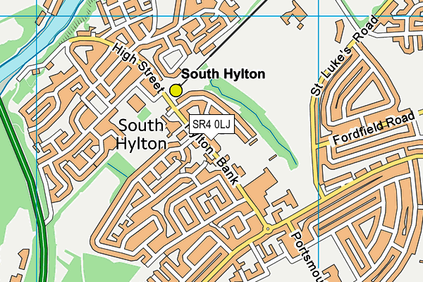 SR4 0LJ map - OS VectorMap District (Ordnance Survey)