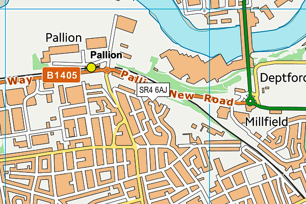 SR4 6AJ map - OS VectorMap District (Ordnance Survey) SR4 6AJ map - OS VectorMap District (Ordnance Survey)