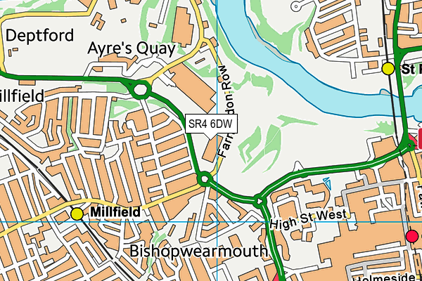 SR4 6DW map - OS VectorMap District (Ordnance Survey) SR4 6DW map - OS VectorMap District (Ordnance Survey)