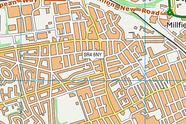 SR4 6NY map - OS VectorMap District (Ordnance Survey) SR4 6NY map - OS VectorMap District (Ordnance Survey)
