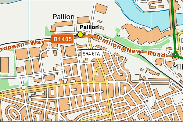 SR4 6TA map - OS VectorMap District (Ordnance Survey) SR4 6TA map - OS VectorMap District (Ordnance Survey)