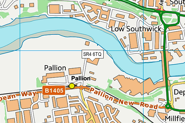SR4 6TQ map - OS VectorMap District (Ordnance Survey) SR4 6TQ map - OS VectorMap District (Ordnance Survey)