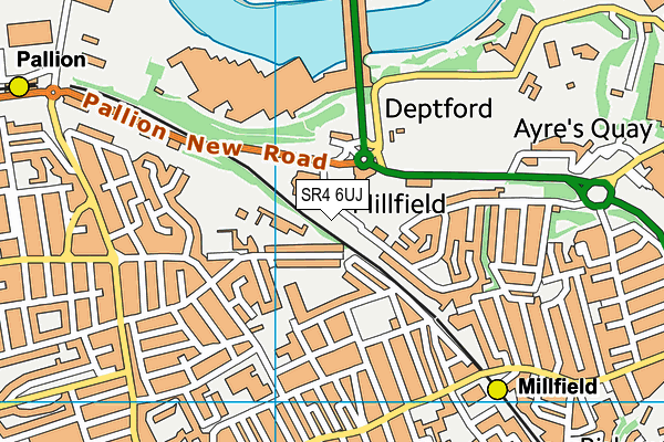 SR4 6UJ map - OS VectorMap District (Ordnance Survey) SR4 6UJ map - OS VectorMap District (Ordnance Survey)