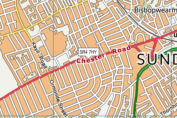 SR4 7HY map - OS VectorMap District (Ordnance Survey)