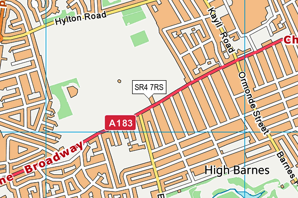 SR4 7RS map - OS VectorMap District (Ordnance Survey)