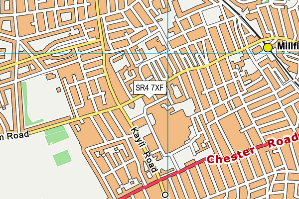 SR4 7XF map - OS VectorMap District (Ordnance Survey) SR4 7XF map - OS VectorMap District (Ordnance Survey)