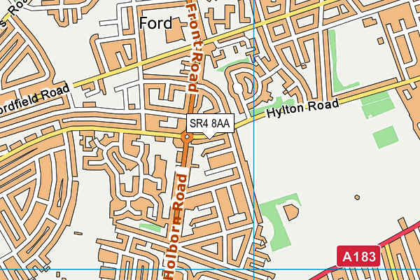 SR4 8AA map - OS VectorMap District (Ordnance Survey)