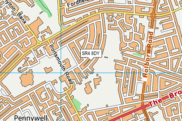 SR4 8DY map - OS VectorMap District (Ordnance Survey) SR4 8DY map - OS VectorMap District (Ordnance Survey)