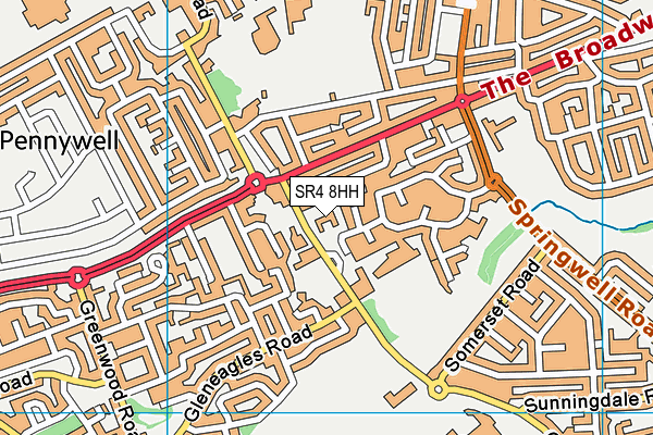 SR4 8HH map - OS VectorMap District (Ordnance Survey) SR4 8HH map - OS VectorMap District (Ordnance Survey)