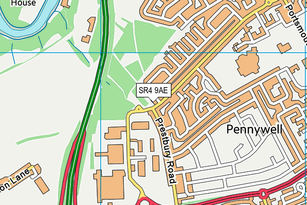 SR4 9AE map - OS VectorMap District (Ordnance Survey) SR4 9AE map - OS VectorMap District (Ordnance Survey)