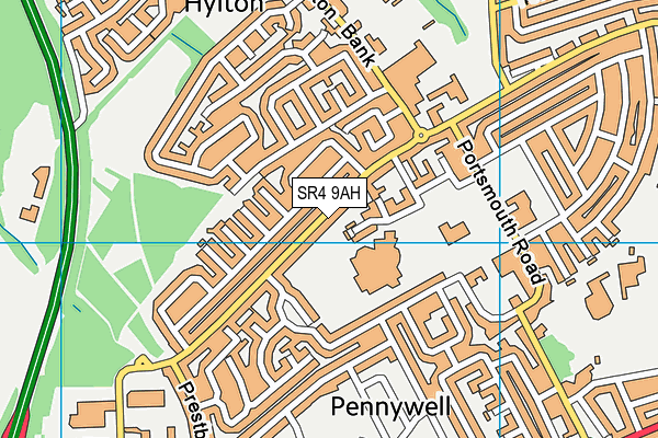SR4 9AH map - OS VectorMap District (Ordnance Survey)