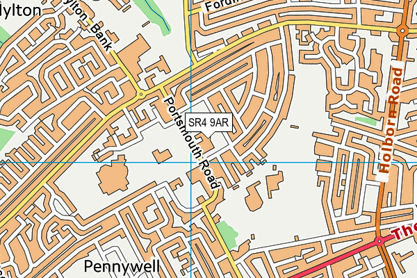 SR4 9AR map - OS VectorMap District (Ordnance Survey) SR4 9AR map - OS VectorMap District (Ordnance Survey)