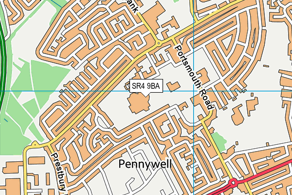 SR4 9BA map - OS VectorMap District (Ordnance Survey) SR4 9BA map - OS VectorMap District (Ordnance Survey)