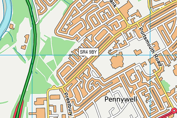 SR4 9BY map - OS VectorMap District (Ordnance Survey) SR4 9BY map - OS VectorMap District (Ordnance Survey)