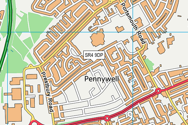 SR4 9DP map - OS VectorMap District (Ordnance Survey) SR4 9DP map - OS VectorMap District (Ordnance Survey)