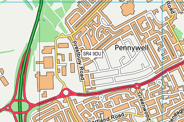 SR4 9DU map - OS VectorMap District (Ordnance Survey) SR4 9DU map - OS VectorMap District (Ordnance Survey)