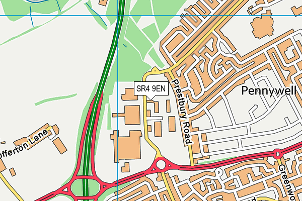 SR4 9EN map - OS VectorMap District (Ordnance Survey) SR4 9EN map - OS VectorMap District (Ordnance Survey)